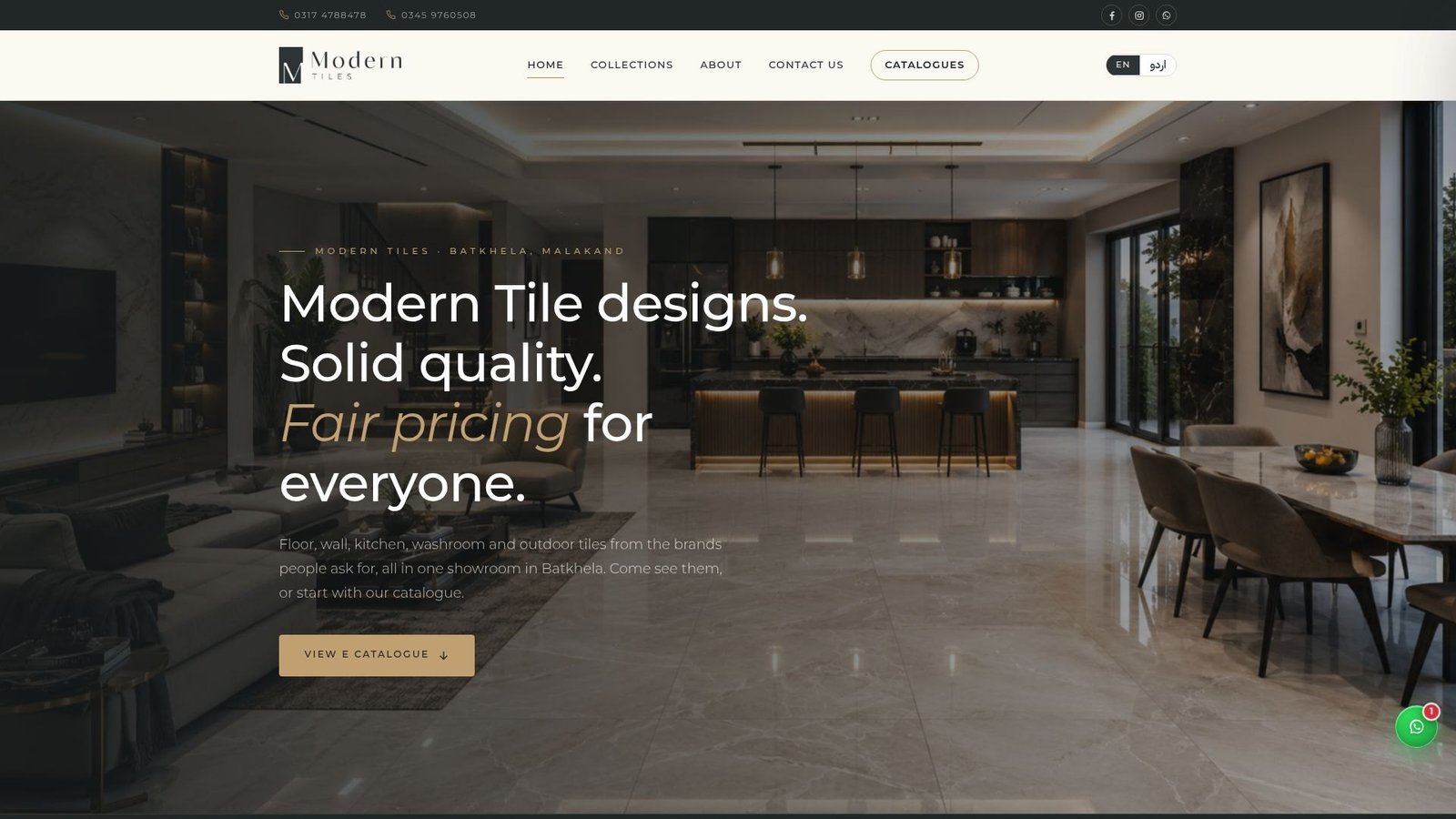 Modern Tiles website